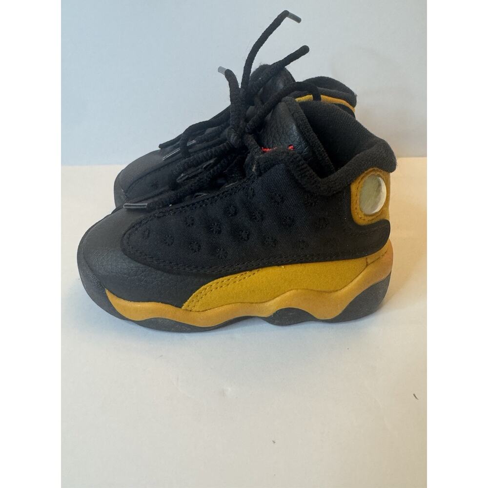 Air Jordan 13 Retro TD Melo Black Yellow Toddler Size 5C 414581-035